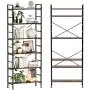CosyStar 6-Tier Adjustable Tall Bookcase, Rustic Wood and Metal Standing Bookshelf, Industrial Vintage Book Shelf Unit, Open Back Modern Office Bookcases CosyStar 6-Tier Adjustable Tall Bookcase, Rustic Wood and Metal Standing Bookshelf, Industrial Vintage Book Shelf Unit, Open Back Modern Office Bookcases