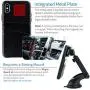 Dockem Wallet Case for iPhone X/XS: Built-in Metal Plate for Magnetic Mounting & 2 Credit Card Holders, 5.8'' Exec M2 Synthetic Leather (Black)