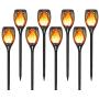 OxyLED 8 Pack Solar Torch Lights with Flickering Flames, Outdoor Solar Garden Lights for Halloween Decors, Landscape Lighting Solar Powered Waterproof for Pathway, Yard, Patio, Lawn, Porch, Christmas