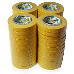 Insta Finish Performance Yellow Masking Tape (3/4 inch x 60 Yards) 1 Case of 48 Rolls - Crepe Paper Industrial Grade - Easy Release Auto Body Tape .75''