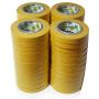 Insta Finish Performance Yellow Masking Tape (3/4 inch x 60 Yards) 1 Case of 48 Rolls - Crepe Paper Industrial Grade - Easy Release Auto Body Tape .75''