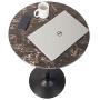 Pearington Lucia Round Bar and Pub Table with Faux Marble Top, 1 Pack,