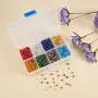 PH PandaHall 1600pcs 6/0 8 Color Glass Seed Beads 4mm Silver Lined Loose Spacer Beads for Jewelry Making DIY Craft Beading