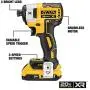 DEWALT 20V MAX XR Impact Driver Kit, Brushless, 3-Speed, 1/4-Inch, 2.0-Ah (DCF887D2) DEWALT 20V MAX XR Impact Driver Kit, Brushless, 3-Speed, 1/4-Inch, 2.0-Ah (DCF887D2)