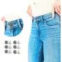1 Set Perfect Fit Instant Buttons Adjustable Jeans Buttons Button Pins for Jeans, Button Replacement Metal No Sew Button, Adds Or Reduces an Inch to Any Pants Waist in Seconds (Style1) 1 Set Perfect Fit Instant Buttons Adjustable Jeans Buttons Button Pins for Jeans, Button Replacement Metal No Sew Button, Adds Or Reduces an Inch to Any Pants Waist in Seconds (Style1)