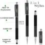 MEKO Stylus Pen 3 in 1 Rubber Tip and Micro Fiber Tip Stylus/Styli Ballpoint Pen (2Pcs) Metal Barrel with Rubber Grip Bundle with 2 Replacement Fiber Tips, 2 Rubber Tips,2 Refill Ink -Silver MEKO Stylus Pen 3 in 1 Rubber Tip and Micro Fiber Tip Stylus/Styli Ballpoint Pen (2Pcs) Metal Barrel with Rubber Grip Bundle with 2 Replacement Fiber Tips, 2 Rubber Tips,2 Refill Ink -Silver