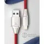 Xcentz iPhone Charger 3ft, MFi Certified Lightning Cable iPhone Charger Cable Metal Connector, Durable Braided Nylon High-Speed Charging Cord for iPhone 11/X/XS Max/XR/8 Plus/7/6/5, iPad, Red