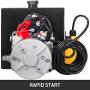 Mophorn Single Acting Hydraulic Pump 12V DC Hydraulic Power Unit 3.75 Gallon Dump Trailer Pump Steel Hydraulic Power Unit (Steel, 15 Quart/Single Acting)