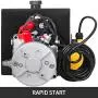 Mophorn Single Acting Hydraulic Pump 12V DC Hydraulic Power Unit 3.75 Gallon Dump Trailer Pump Steel Hydraulic Power Unit (Steel, 15 Quart/Single Acting)