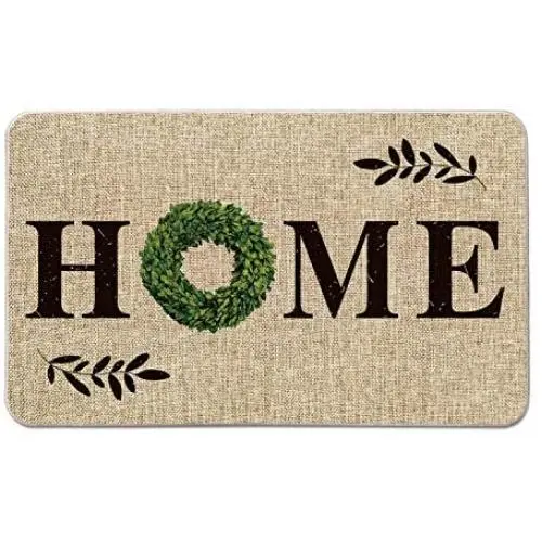 Artoid Mode Home Quote Boxwood Wreath Decorative Doormat, Holiday Farmhouse Low-Profile Floor Mat Switch Mat for Indoor Outdoor 17 x 29 Inch Artoid Mode Home Quote Boxwood Wreath Decorative Doormat, Holiday Farmhouse Low-Profile Floor Mat Switch Mat for Indoor Outdoor 17 x 29 Inch