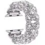 VIQIV Bling Bands for Compatible with Apple Watch 38mm 40mm 42mm 44mm Iwatch Series 6 5 4 3 2, Diamond Rhinestone Stainless Steel Metal Bracelet Wristband Strap for Women