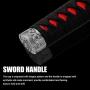 RYANSTAR Katana Shift Knob Samurai Sword Gear Shifter with 4 Adapters Universal Fit Compatible with Manual Cars Most Automatic Cars with 4 Adapters Black+Red