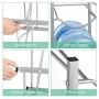 Water Bottles Holder 5 Gallon Water Cooler Jug Rack 4 Tier Detachable Bucket Organizer Dispenser Stainless Steel 5 Gal Bottles Cabby Rack Shelf with Anti-slip Rubber for Home Office Company Chrome