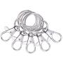 Valar Dohaeris 100 Pieces Metal Swivel Lanyards Snap Hooks Lobster Clasps 40 Pieces with Key Rings 60 Pieces for Jewelry Findings