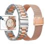 Valkit Compatible with Samsung Galaxy Watch 42mm/Galaxy Watch 3 41mm/Active 2 40mm 44mm Watch Band, 2 Pack 20mm Stainless Steel Solid Wristbands for Galaxy Watch 3 41mm/Garmin Vivoactive 3/Ticwatch E