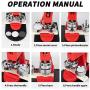 Button Maker Machine 58MM with 500 PCS Button Parts and Circle Cutter Rotate Badge Maker Pins Punch Press Machine for DIY Badges