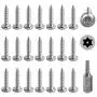 Hilitchi 50 Pcs #6 x 5/8” Stainless Steel Button Head Torx Sheet Metal Screws Security Silver Screws Anti-Theft Tamper Proof with Bit T15 Hilitchi 50 Pcs #6 x 5/8” Stainless Steel Button Head Torx Sheet Metal Screws Security Silver Screws Anti-Theft Tamper Proof with Bit T15