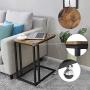 VASAGLE Industrial Side Table, End Table for Coffee Laptop Tablet, Mobile Table with Rolling Casters, Steel Frame, for Living Room, Bedroom, Rustic Brown and Black ULNT50X