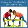 Eezy Peezy Monkey Bars Climbing Tower - Active Outdoor Fun for Kids Ages 3 to 8 Years Old, Green/Blue Eezy Peezy Monkey Bars Climbing Tower - Active Outdoor Fun for Kids Ages 3 to 8 Years Old, Green/Blue
