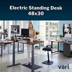 Vari Electric Standing Desk 48'' x 30'' - Dual Motor Sit to Stand Desk - Push Button Memory Settings - Solid Top with 3-Stage Adjustable Steel Legs - Work or Home Office Desk