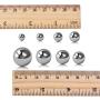 SATINIOR 8 Pieces Coin Ring Making Balls Monkey Fist Balls Stainless Steel Balls, Assortment of 3/ 4 Inch, 5/ 8 Inch, 9/ 16 Inch, 1/ 2 Inch, 7/ 16 Inch, 3/ 8 Inch, 5/ 16 Inch and 1/ 4 Inch