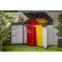 Keter Elite Store 4.6 x 2.7 Foot Resin Outdoor Storage Shed with Easy Lift Hinges, Perfect for Trash Cans, Yard Tools, and Pool Toys, ft, Grey & Black Keter Elite Store 4.6 x 2.7 Foot Resin Outdoor Storage Shed with Easy Lift Hinges, Perfect for Trash Cans, Yard Tools, and Pool Toys, ft, Grey & Black