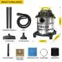 Stanley SL18116 Wet/Dry Vacuum, 6 Gallon, 4 Horsepower, Stainless Steel Tank, 4.0 HP, Silver+Yellow Stanley SL18116 Wet/Dry Vacuum, 6 Gallon, 4 Horsepower, Stainless Steel Tank, 4.0 HP, Silver+Yellow