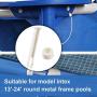 Holidaywoo 15 Pcs Plastic Pool Joint Pins for Intex Above Ground Pool 13-24 (2015 & Before) Metal Frame Pools with Extra 15 pcs Rubber Seals Pool Replacement Parts (2.36in)