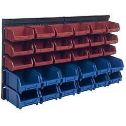 Storage Drawers-30 Compartment Wall Mount Organizer Bins- Easy Access Compartments for Hardware, Nails, Screws, Beads, Jewelry, and More by Stalwart