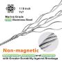 TOYELIU T316-Stainless Steel 1/8 Aircraft Wire Rope for Cable Deck Railing Kit,Non-Magnetic Marine Grade(100ft)