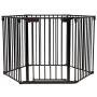 Costzon Baby Safety Gate, 4-in-1 Fireplace Fence, Wide Barrier Gate with Walk-Through Door in Two Directions, Add/Decrease Panels Directly, Wall-Mount Metal Gate for Pet & Child, Door (Black, 6-Panel) Costzon Baby Safety Gate, 4-in-1 Fireplace Fence, Wide Barrier Gate with Walk-Through Door in Two Directions, Add/Decrease Panels Directly, Wall-Mount Metal Gate for Pet & Child, Door (Black, 6-Panel)