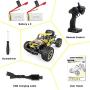 WHIMSWIT Remote Control Car, 1:10 Large Scale Electric RC Car Off-Road Monster Truck with High Speed 48km/h Wide Range 100M 2.4GHz 4WD, Anti-Collision R/C Cross-Country Racing Vehicle