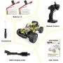 WHIMSWIT Remote Control Car, 1:10 Large Scale Electric RC Car Off-Road Monster Truck with High Speed 48km/h Wide Range 100M 2.4GHz 4WD, Anti-Collision R/C Cross-Country Racing Vehicle