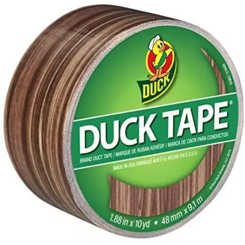 Duck 283051 Printed Duct Tape Single Roll, 1.88 Inches x 10 Yards, Woodgrain Duck 283051 Printed Duct Tape Single Roll, 1.88 Inches x 10 Yards, Woodgrain