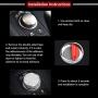 LECART Bling Car Variable Speed Switch Knob Cover Premium Zinc Alloy for Lexus Car Interior Bling Accessories Compatible for Lexus ES GS Inner Car Metal Cover Decal Stickers Silver Pack of 1