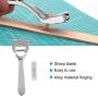 Pssopp Metal Leather Skiver with 3PCS Skiver Replacement Part for Leather Craft DIY, Leather Making, Leather Thinning(Silver)