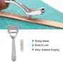 Pssopp Metal Leather Skiver with 3PCS Skiver Replacement Part for Leather Craft DIY, Leather Making, Leather Thinning(Silver)
