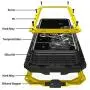 Simicoo Samsung S20 Ultra Metal Bumper Silicone Case Hybrid Military Shockproof Heavy Duty Rugged Defender case Built-in Screen Protector Stand Camera Lens Protector Cover for S20 Ultra (Yellow)