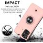 Case for Galaxy A51 (Not Fit A51 5G Version),360 Metal Rotating Ring Kickstand [Work with Magnetic Car Mount] , Hybrid Slim Fit Hard Back Shockproof Protective Compatible with Galaxy M40S Cover -Pink