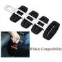 4 PCS Car Seat Belt Clip,Universal Seat Belt Buckle Auto Metal Seat Belts Clip (Black-2pcs)