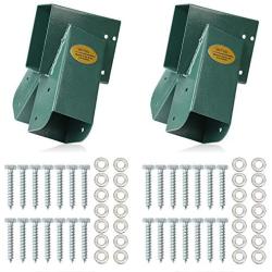 BETOOLL A-Frame 2 Brackets Swing Set Bracket with Mounting Hardware (Green)