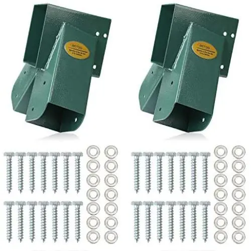 BETOOLL A-Frame 2 Brackets Swing Set Bracket with Mounting Hardware (Green) BETOOLL A-Frame 2 Brackets Swing Set Bracket with Mounting Hardware (Green)
