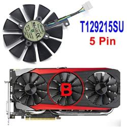 inRobert 87mm T129215SU Graphics Card Cooling Fan for ASUS ROG Strix GTX1060/GTX1080/GTX1080TI/GTX1070 Video Card Cooler (Fan-B)