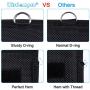 Faraday Bag for Key Fob, Wisdompro RFID Key Fob Protector RF Car Signal Blocking, Anti-Theft Pouch, Anti-Hacking Case Blocker - Black