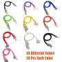 Paxcoo 100 Pcs 18 Inches Waxed Cotton Necklace Cord with Lobster Claw Clasp for DIY Jewelry Making, Mix Color