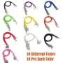 Paxcoo 100 Pcs 18 Inches Waxed Cotton Necklace Cord with Lobster Claw Clasp for DIY Jewelry Making, Mix Color