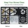 Stove Burner Covers,0.3 MM Double Thickness,8 Pack,Gas Stove Burner Liners,Non-stick Reusable Gas Range Stove Top Covers for Kitchen,Cuttable,Easy to Clean,Black,Size 10.6” x 10.6” Stove Burner Covers,0.3 MM Double Thickness,8 Pack,Gas Stove Burner Liners,Non-stick Reusable Gas Range Stove Top Covers for Kitchen,Cuttable,Easy to Clean,Black,Size 10.6” x 10.6”
