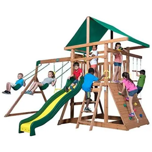 Backyard Discovery Mount McKinley All Cedar Wood Swing Set Backyard Discovery Mount McKinley All Cedar Wood Swing Set