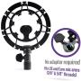 AUPHONIX PRO Microphone Shock Mount – Shockmount Compatible w/Blue Yeti, Yeti Pro, & Snowball Mic