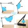 BYB E476 Metal Architect LED Desk Lamp, Swing Arm Task Lamp with Clamp, Eye-Care Drafting Table Lamp, Dimmable Office Light, 4 Color Modes, 6 Brightness Levels, Touch Control, Memory Function, Black